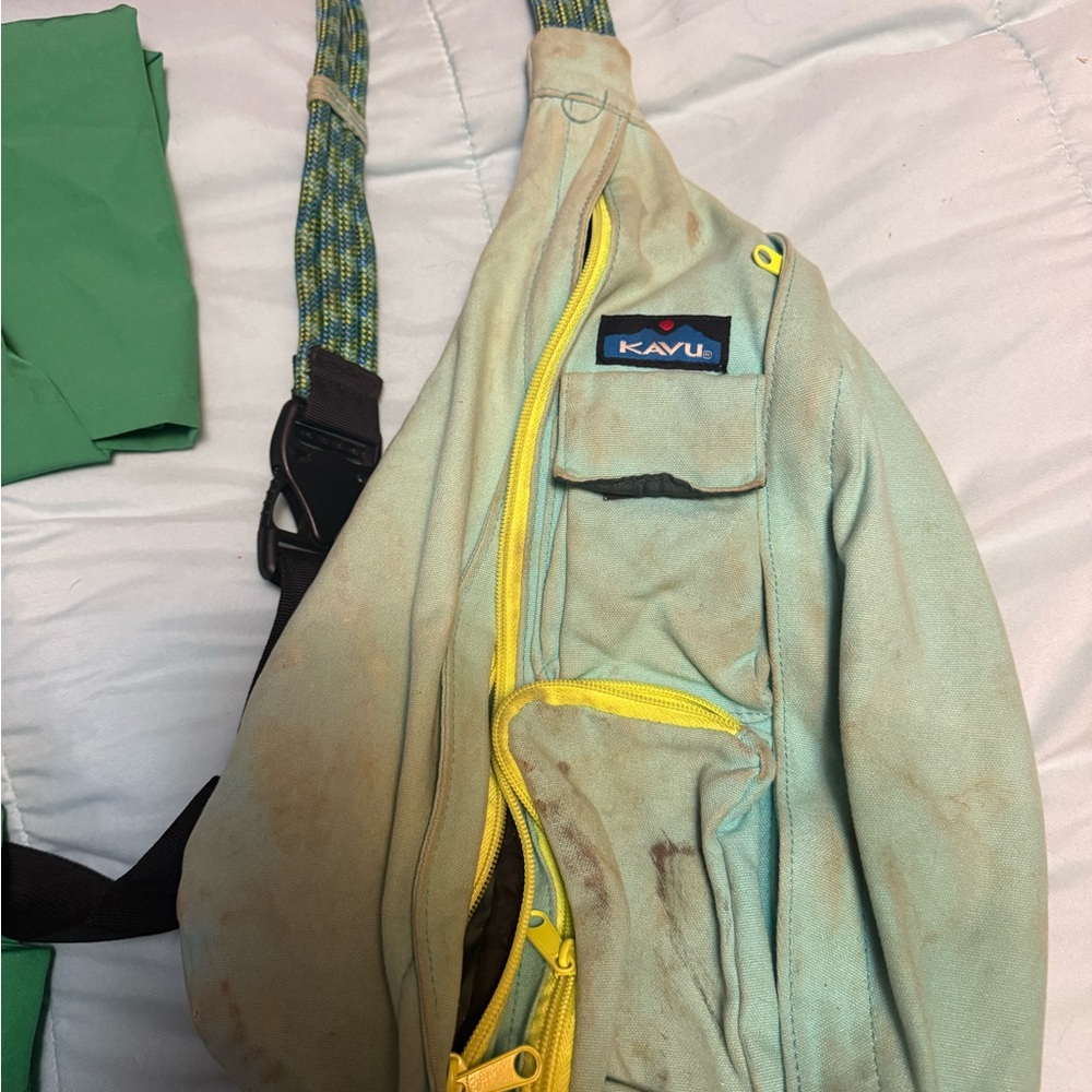 Kavu Sling Bag with Yellow Zippers
